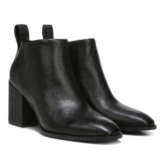 Vionic Shoes - Vionic Lyssa Comfort Heeled Side Zip Ankle Boot 10 Black Leather